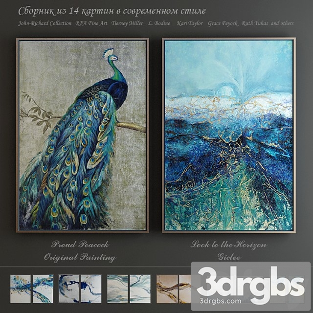 The Collection Of Contemporary Paintings Set 1 3dsmax Download - thumbnail 1