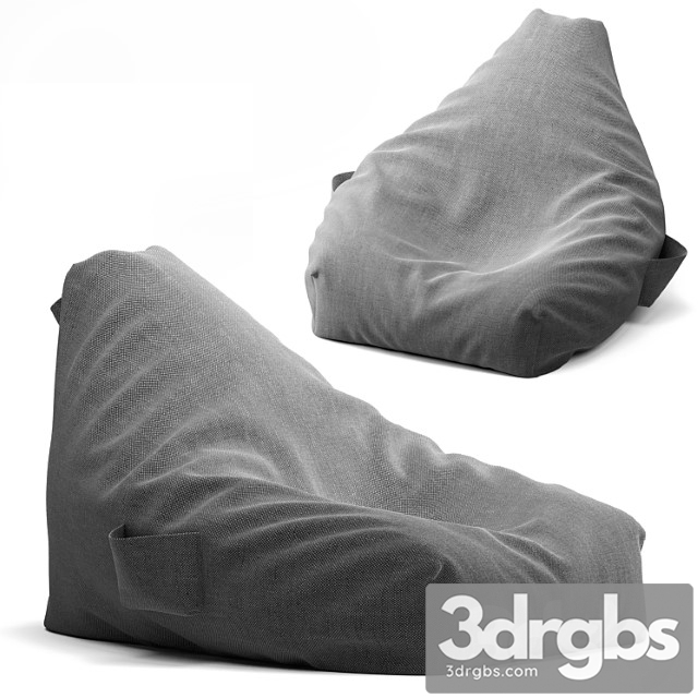 Zara home cotton pouf 2 3dsmax Download - thumbnail 1