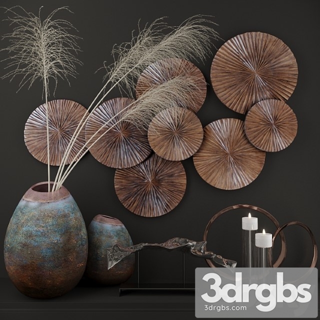 Decorative set Apollo decor and uttermost accessories 3dsmax Download - thumbnail 1