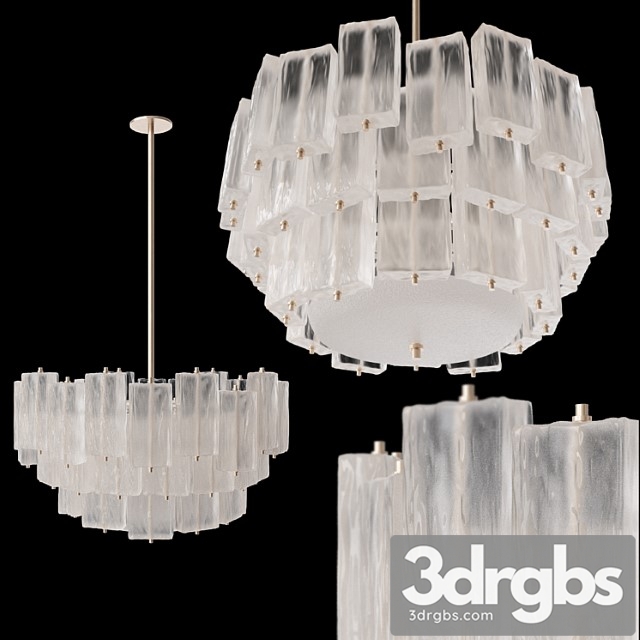 Midcentury Murano Glass Chandelier By Barovier Toso 3dsmax Download - thumbnail 1