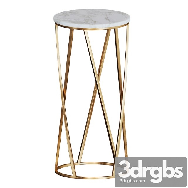 Side table with marble top marble by glasar 2 3dsmax Download - thumbnail 1