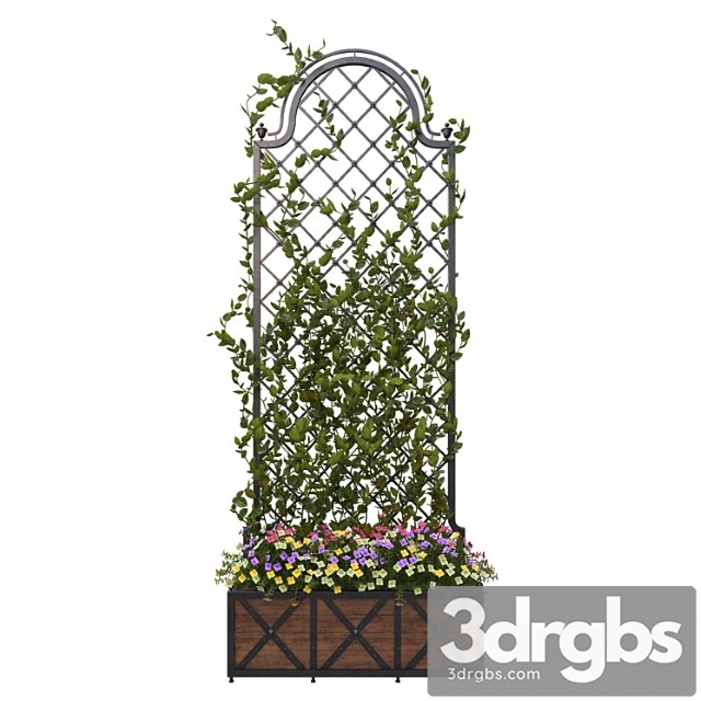 Pergola with Flowers 2 3dsmax Download - thumbnail 1