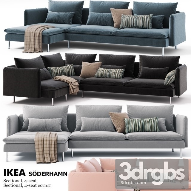 Soderhamn Coner Sofa Set 3dsmax Download - thumbnail 1