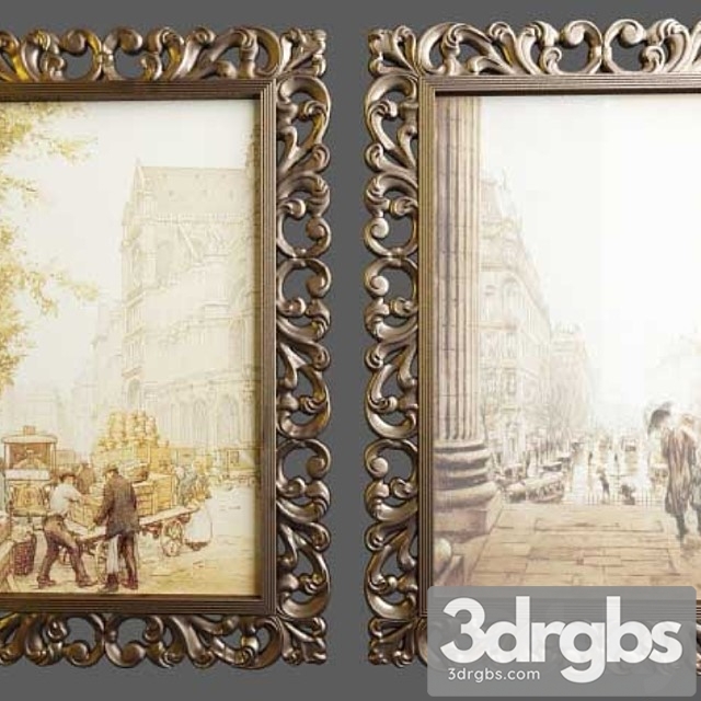 Frame mirrors paintings 3dsmax Download - thumbnail 1