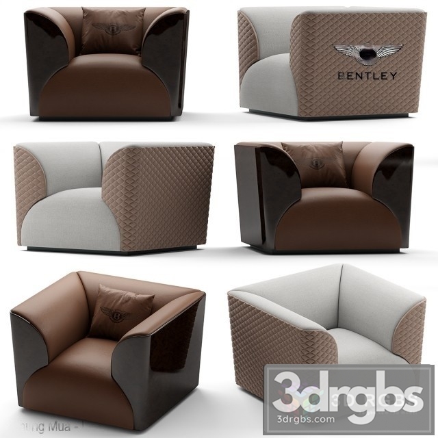 Bentley Home Winston Sofa 3dsmax Download - thumbnail 1