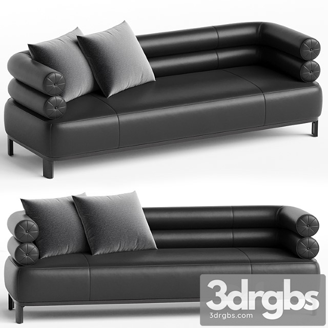 Lucy Leather Sofa 3dsmax Download - thumbnail 1