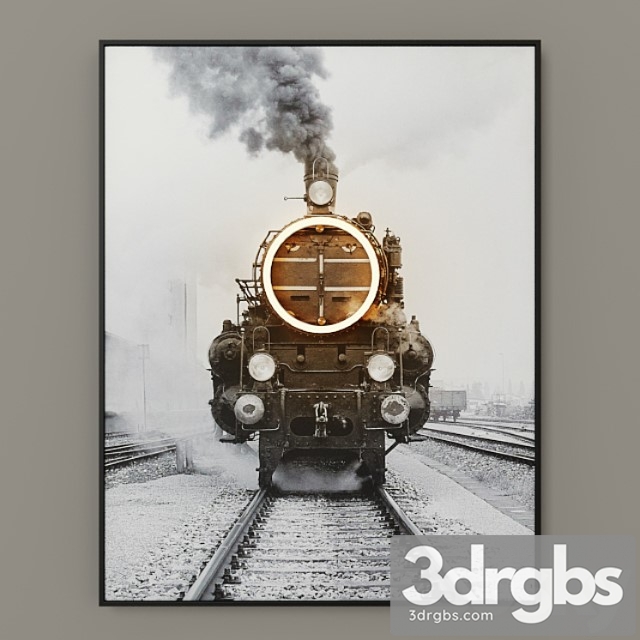 Steam train led art rh 3dsmax Download - thumbnail 1