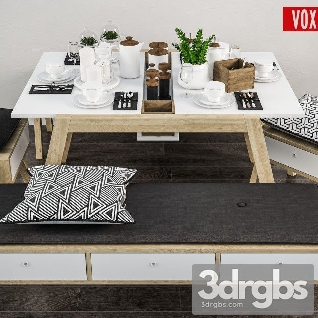Decorative Set Table Vox Spot 3dsmax Download - thumbnail 1