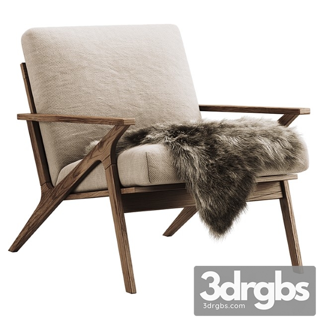Cavett Wood Frame Chair 3dsmax Download - thumbnail 1