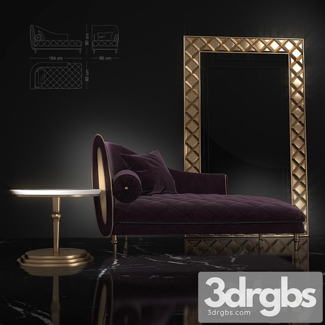 Couch sipario from arredoclassic 2 3dsmax Download - thumbnail 1