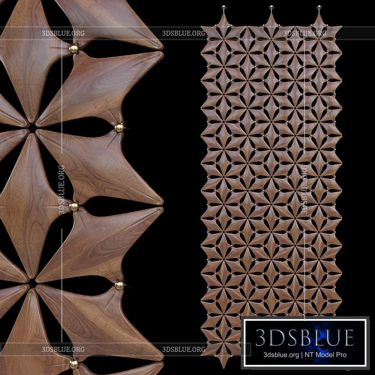 Decorative suspended partition wall Vargov® Design 3DS Max - thumbnail 3
