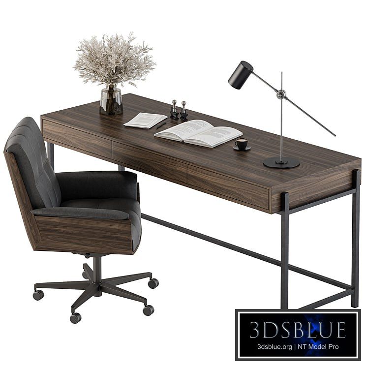 Writing Table – Office Furniture 422 3DS Max - thumbnail 3