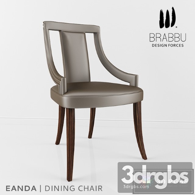 Brabbu Eanda Dining Chair 3dsmax Download - thumbnail 1