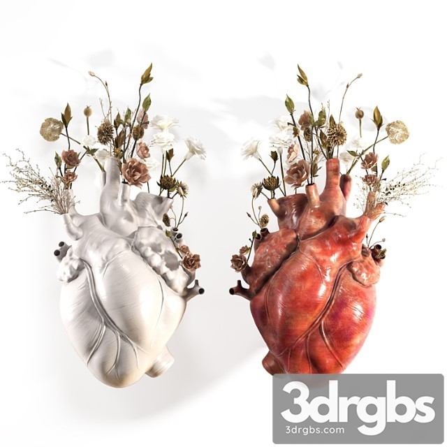 Wall Heart Vase 3dsmax Download