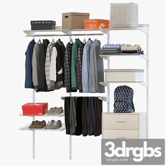 Clothes Storage system clothes 3dsmax Download - thumbnail 1
