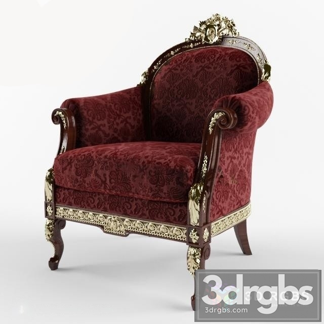 Classic Luxury Arm Chair 3dsmax Download - thumbnail 1