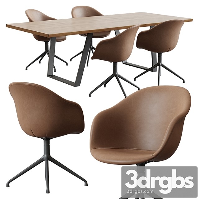 Vancouver table + adelaide chair 3dsmax Download - thumbnail 1