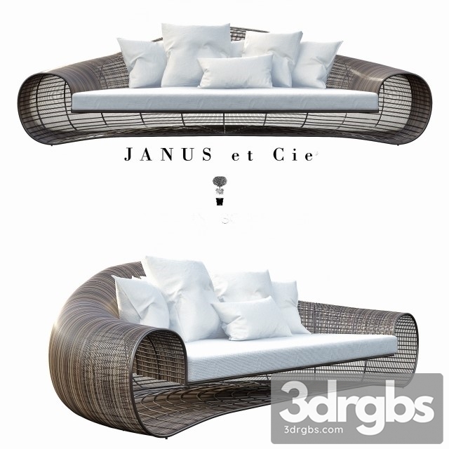 Janus Et Cie Croissant Sofa Seat 3dsmax Download - thumbnail 1
