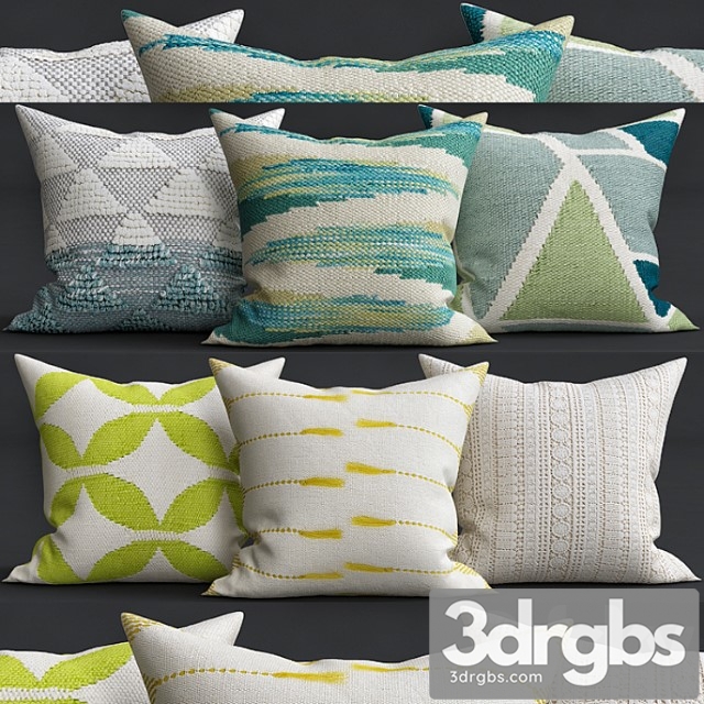 Decorative pillows 20 3dsmax Download - thumbnail 1