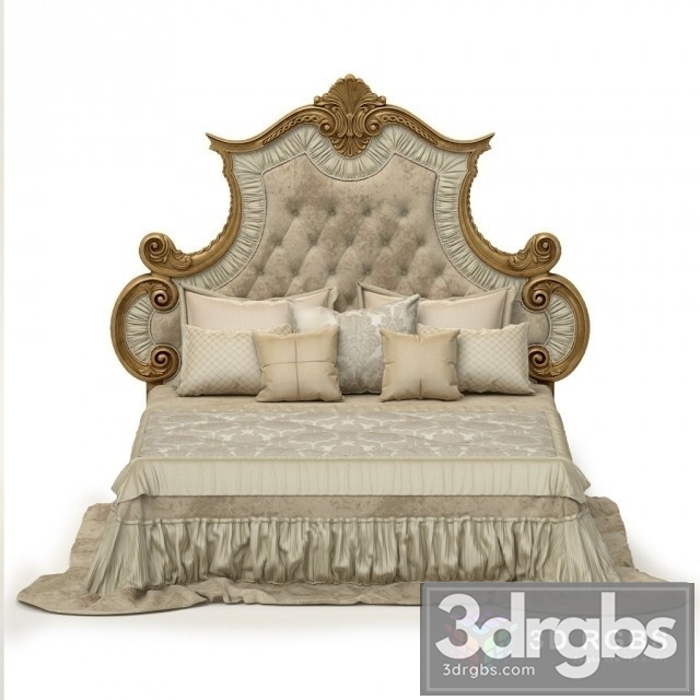 Classic Bed 02 3dsmax Download - thumbnail 1