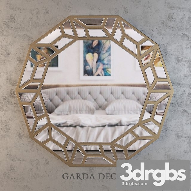 Mirror Garda Decor Gold 3dsmax Download - thumbnail 1