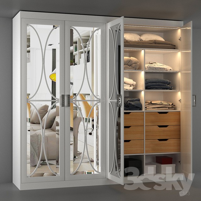 Wardrobe with filling 3DS Max - thumbnail 3