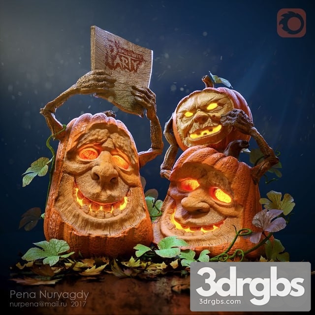 Halloween Party 3dsmax Download - thumbnail 1