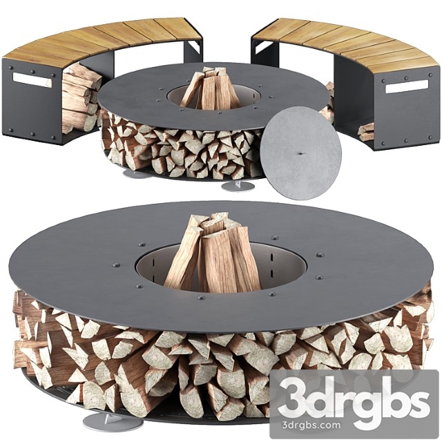 Outdoor fireplace 3dsmax Download - thumbnail 1