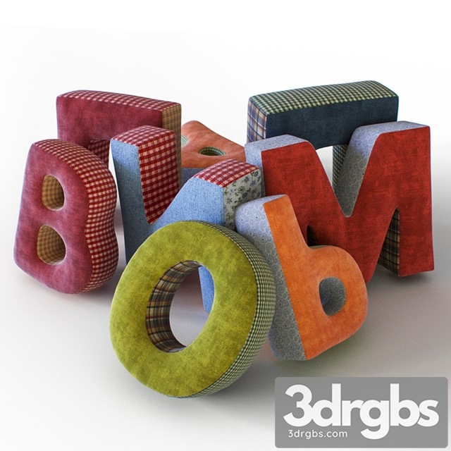 Pillows Form Letters 3dsmax Download - thumbnail 1