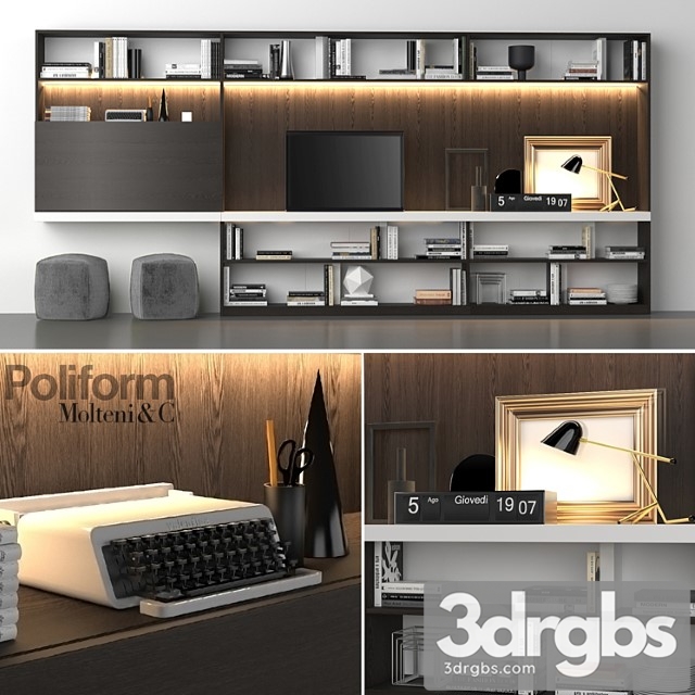 Poliform Storage Wall Molteni C 3dsmax Download