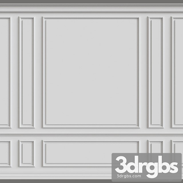 Decorative plaster Wall molding 2 3dsmax Download - thumbnail 1