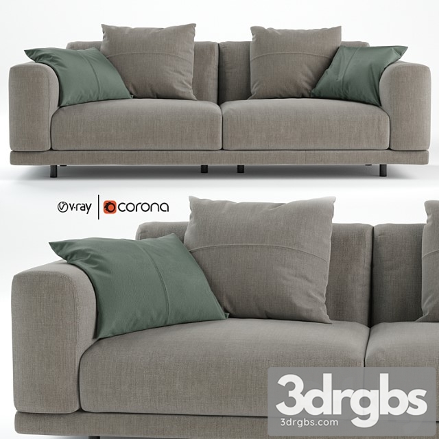 Nevyll sofa by diter italia 230×106 cm 2 3dsmax Download - thumbnail 1