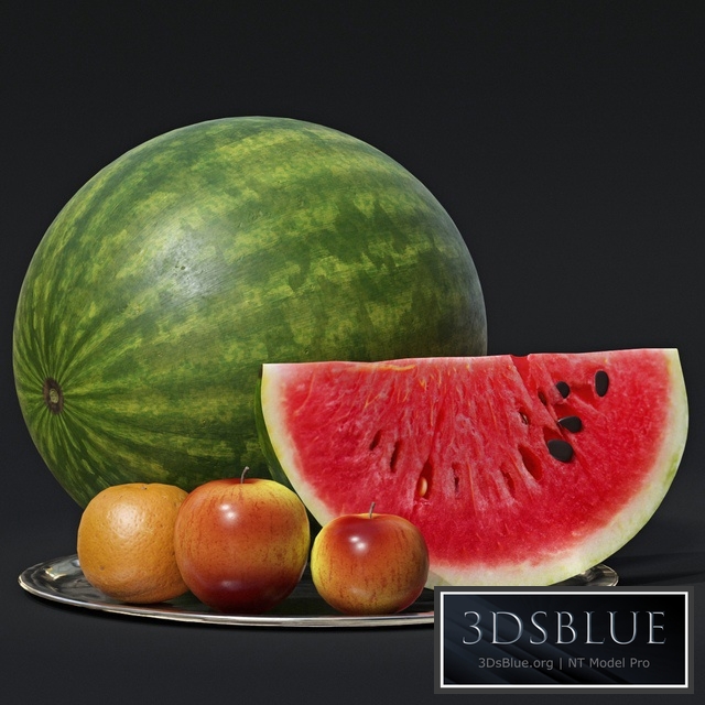Watermelon with fruit 3DS Max - thumbnail 3