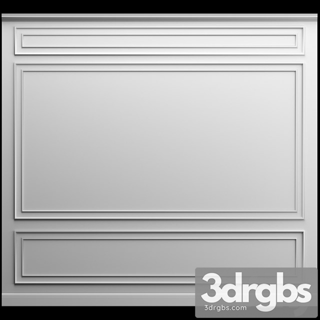 Decorative plaster Wall molding_2_2 3dsmax Download - thumbnail 1