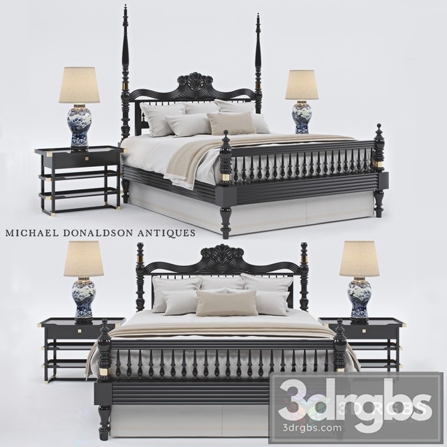 Four Poster Bed 3dsmax Download - thumbnail 1