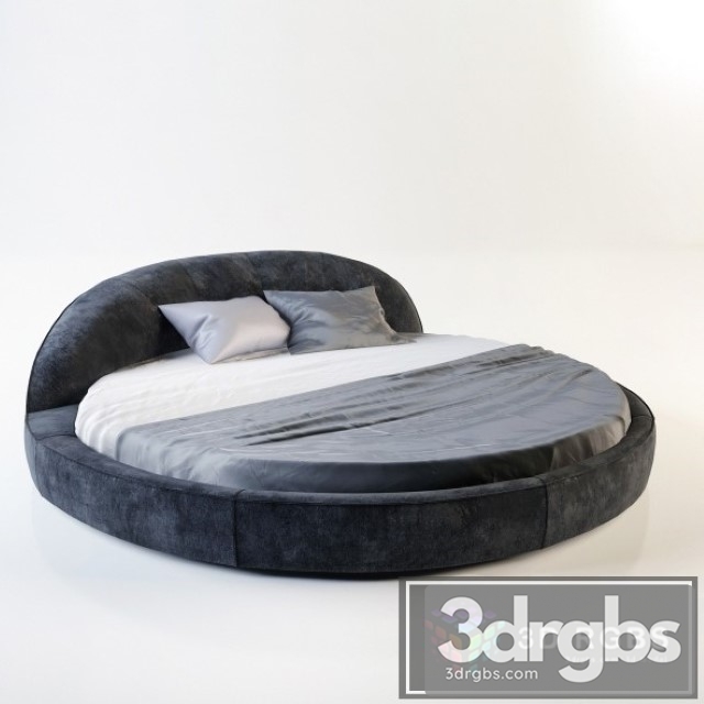 Round Bed 3dsmax Download - thumbnail 1