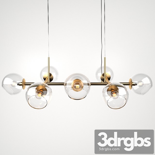 Staggered glass chandelier 3dsmax Download - thumbnail 1