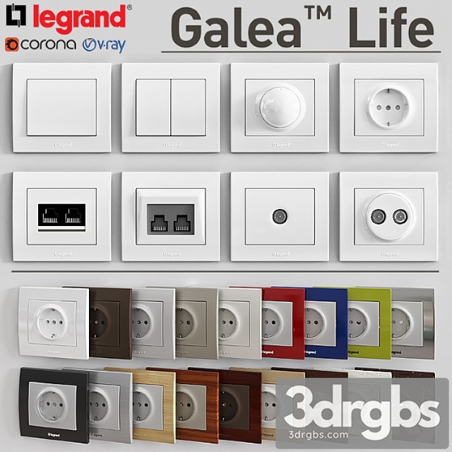 Legrand Galea Life 1 3dsmax Download - thumbnail 1
