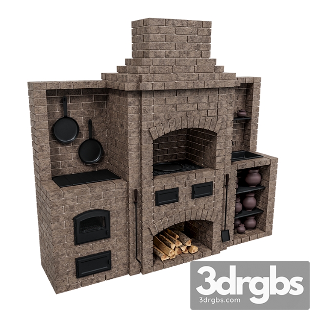 Brick Oven Barbecue 3dsmax Download - thumbnail 1