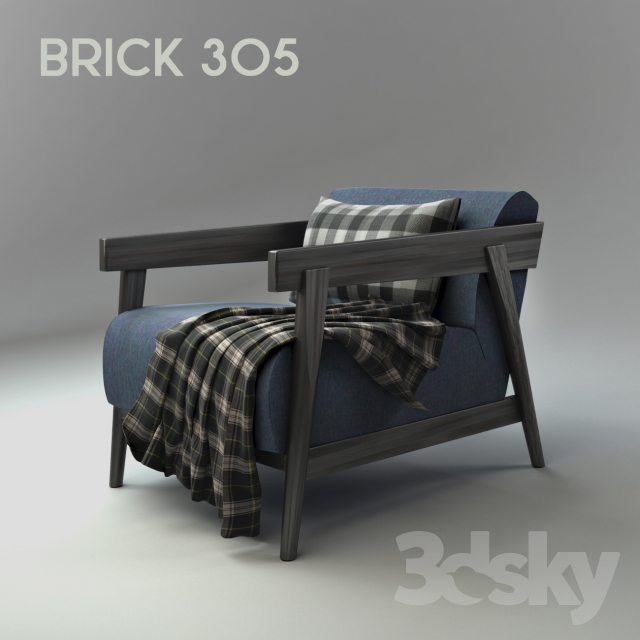 Brick 305 | Armchair 3DS Max - thumbnail 3