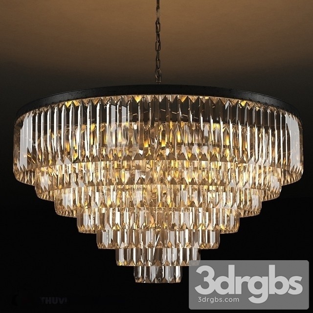 Adamant 7 Ring Chandelier 3dsmax Download - thumbnail 1