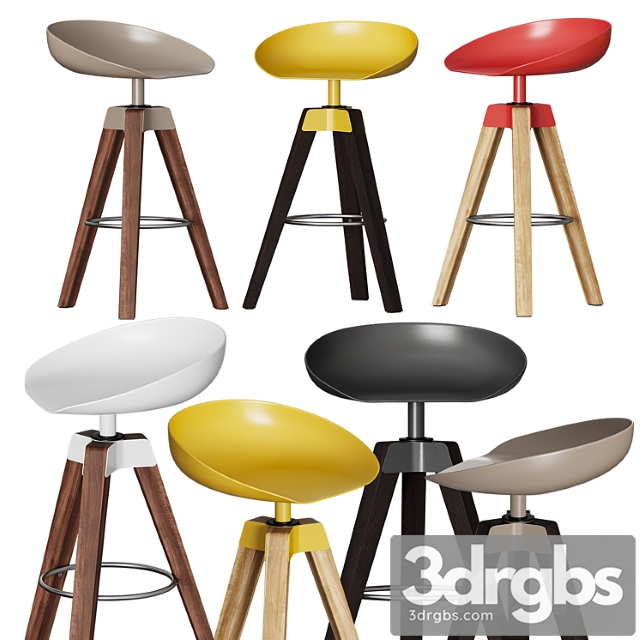 Bonaldo plumage stool 2 3dsmax Download - thumbnail 1