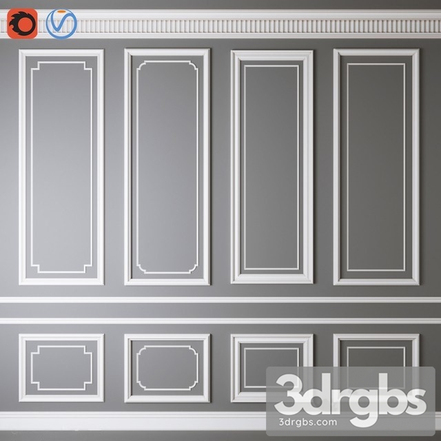 Decorative Plaster Wall Set 3dsmax Download - thumbnail 1