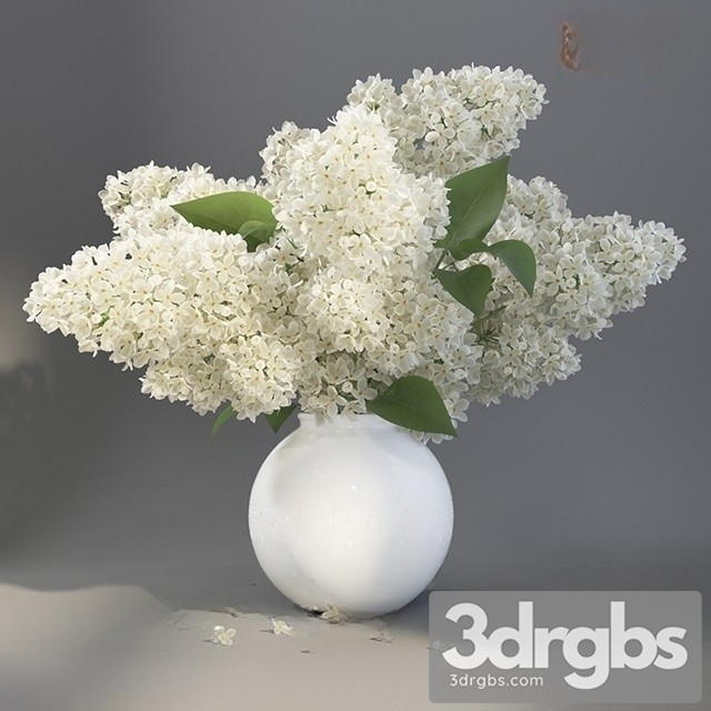 Lilac Vase Bouquet 3 3dsmax Download - thumbnail 1