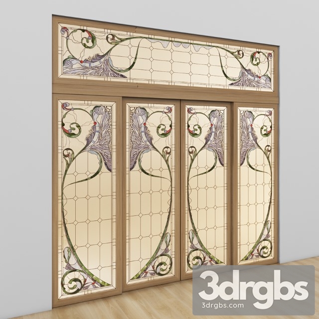 Stained Glass Door 3dsmax Download - thumbnail 1