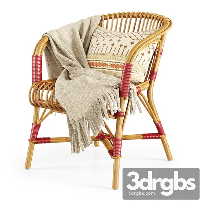 Salvador Chair Armchair Made of Rattan 3dsmax Download - thumbnail 1