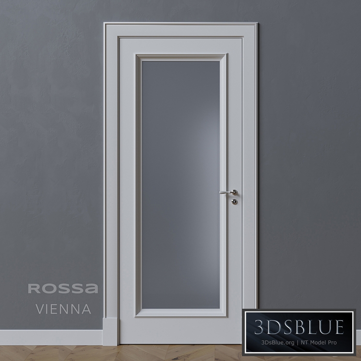 OM Door ROSSA Vienna RD201G with glazing 3DS Max - thumbnail 3