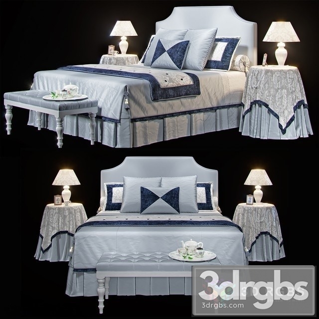 Avalon Neoclassic Bed 3dsmax Download - thumbnail 1