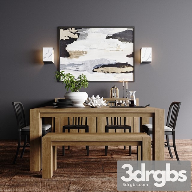 Crate & barrel natural dining collection 2 3dsmax Download