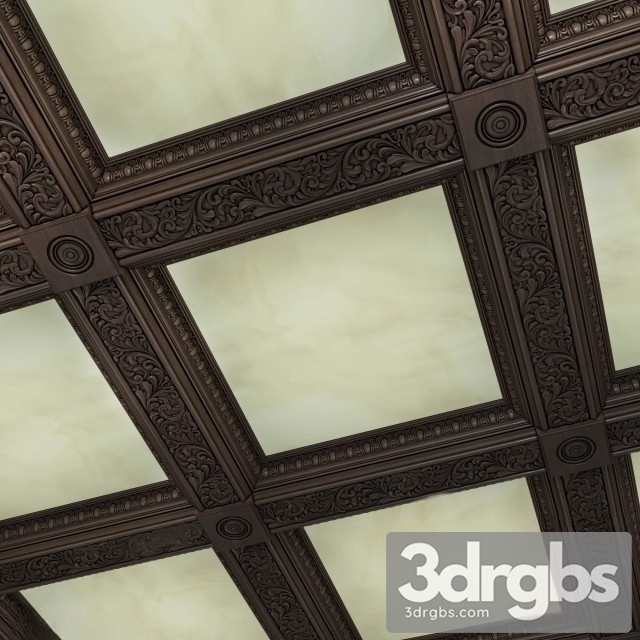 Wooden Ceiling Fontaine 3dsmax Download - thumbnail 1